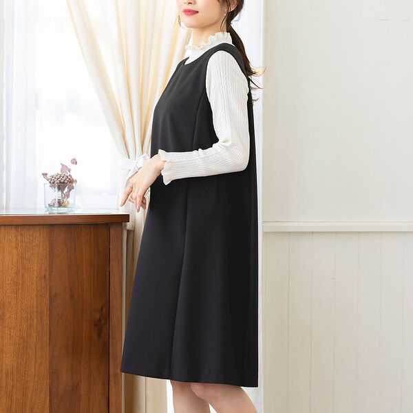 バックリボンジャンパースカート