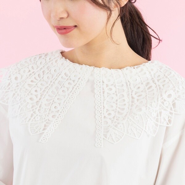 ローズティアラ　新品未使用ブラウス Rose Tiara ブラウス シャツ 「セットアップ対応」フラワー襟
