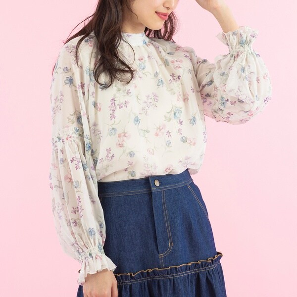 【2024モデル♡希少46】ローズティアラ　フロッキーフラワーワンピース　極美品 2024モデル♡希少46】ローズティアラ フロッキーフラワーワンピース 極