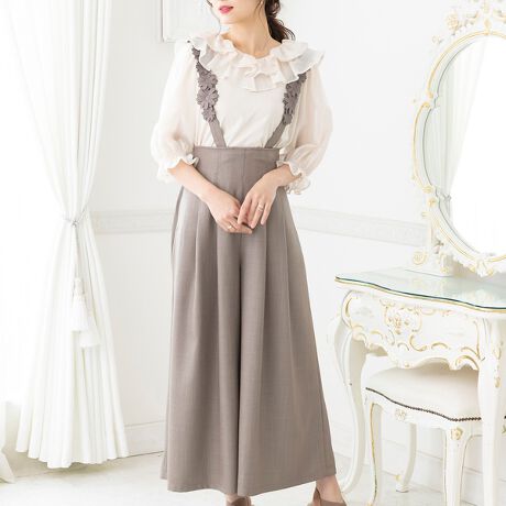 フラワーモチーフ付きサロペット | ローズティアラ(Rose Tiara 