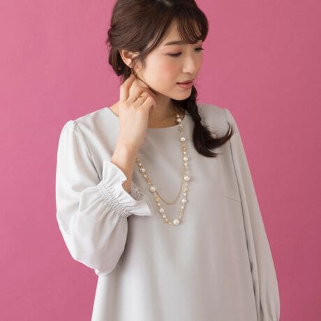 裾プリーツ切替チュニックワンピース | ローズティアラ(Rose Tiara 