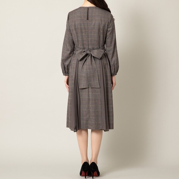 プリーツ切替ワンピース/チェック | ローズティアラ(Rose Tiara