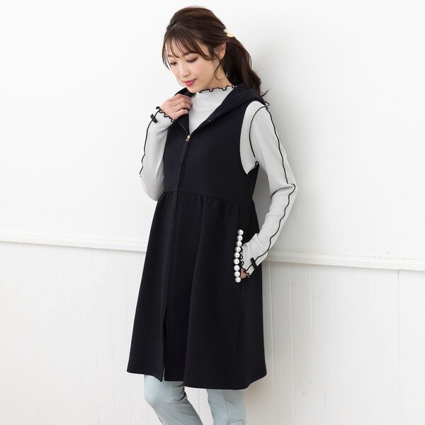 パールポケットフード付きジレ | ローズティアラ(Rose Tiara) | マルイ