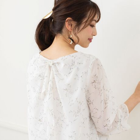 シフォンジョーゼットレイヤード風ブラウス | ローズティアラ(Rose 