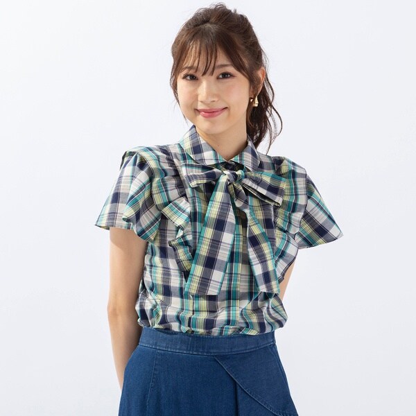 チェックリボンタイブラウス | ローズティアラ(Rose Tiara) | マルイ