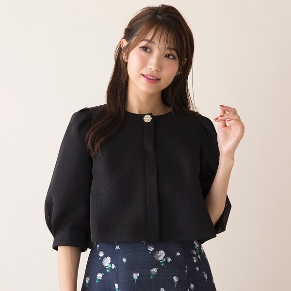美品✨ローズティアラ　大きいサイズ　ノーカラージャケット　46 ベージュ Rose Tiara / ローズティアラ （レディース） ノーカラー