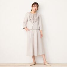 【セットアップ可】リネンオックスワイドパンツ