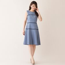 【セットアップ可】リネン混ワンピース