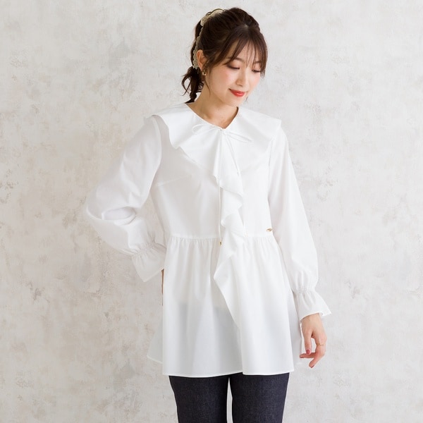 カットジャカードフリルブラウス | ローズティアラ(Rose Tiara