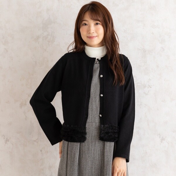 Rose Tiaraローズティアラ フリル付きカーディガン ベージュ　新品未使用 110225113550230001