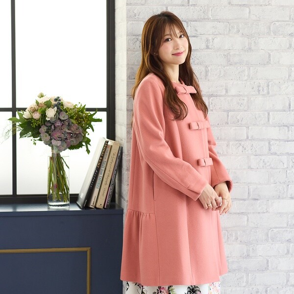 限定カラー】リボンウールコート | ローズティアラ(Rose Tiara