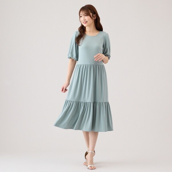 コットンシフォンティアードワンピース | ローズティアラ(Rose