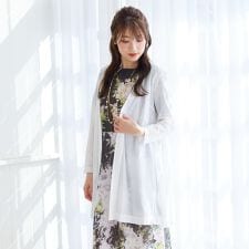 【大人気追加/コットン100/手洗いOK】ペプラムカーディガン