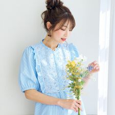 【人気のため追加】アイレット刺繍ブラウス