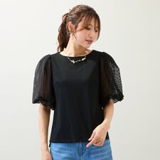 【接触冷感/手洗い可】ボリューム袖カットソー