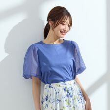 【接触冷感/手洗い可】ボリューム袖カットソー
