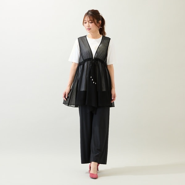 手洗いOK】楊柳ペプラムジレ | ローズティアラ(Rose Tiara) | マルイ