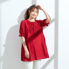 人気追加】【綿100/速乾/イージーケア】ミラクルウエーブフリル 