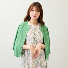 ビジュー調ボタンニットカーディガン