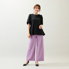 【接触冷感/UVカット/抗菌/防臭】イージーワイドパンツ
