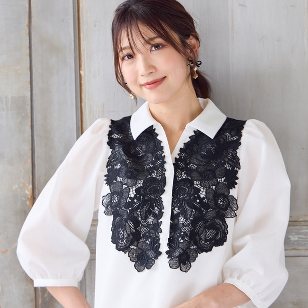 新品タグ付きRose Tiara 42サイズピンクカットレース ブラウス 半袖 ローズティアラ(Rose Tiara) レディース ブラウス の一覧