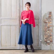 【ブローチ付き】アンサンブルニット