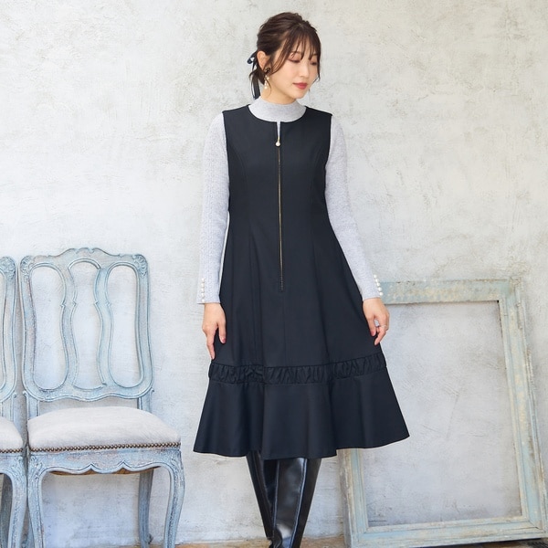 【限定値下げ】ローズティアラ　スズラン刺繍ノースリーブワンピース　46 ローズティアラ スズラン刺繍ノースリーブワンピース 46 - メルカリ