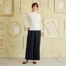 ツイード調ワイドパンツ