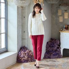 ローズティアラ(Rose Tiara)の【人気アイテム】【蓄熱保温】ウーリッチウォームセンタープレスパンツ