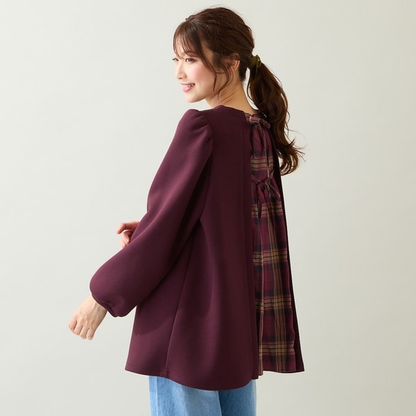 ローズティアラ（Rose Tiara）/チェック切替プルオーバー チェック切替プルオーバー | ローズティアラ(Rose Tiara) | マルイ