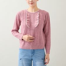 ローズティアラ(Rose Tiara)のフリルラメニットプルオーバー