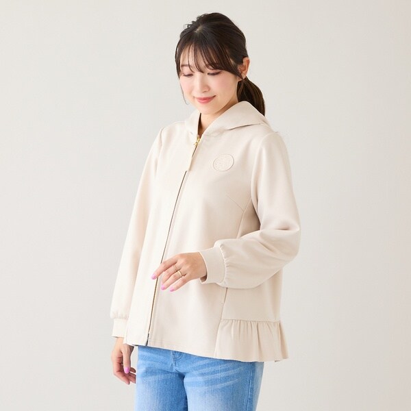 フリル裾ダンボールニットパーカー | ローズティアラ(Rose Tiara