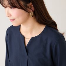 【セットアップ対応】【イージーケア】ストレッチツイルブラウス