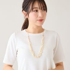 【2way】ツイストパール調ビーズネックレス