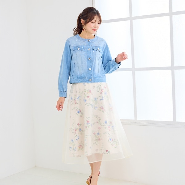大きいサイズ ローズティアラ Rose Tiara フラワーレース バックリボン