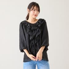 ハートドットフリルブラウス