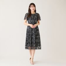 チュール刺繍ワンピース