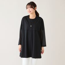 【セットアップ対応】シアーロングカーディガン