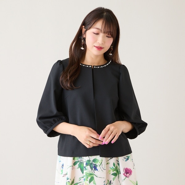 【UVカット/イージーケア】ノーカラージャケット