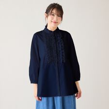 【接触冷感/UVカット】フリルブラウス