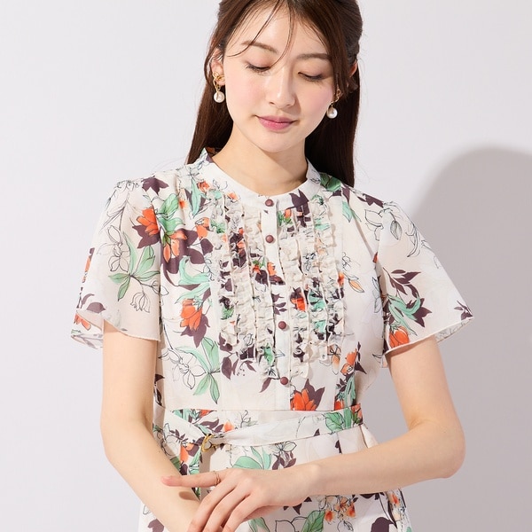 定価25,200円 ローズティアラ フロッキー チュニック ワンピース 42 