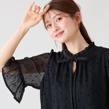 Rose Tiara - 《新品同様》ローズティアラ チェック柄 フリル 七分袖 
