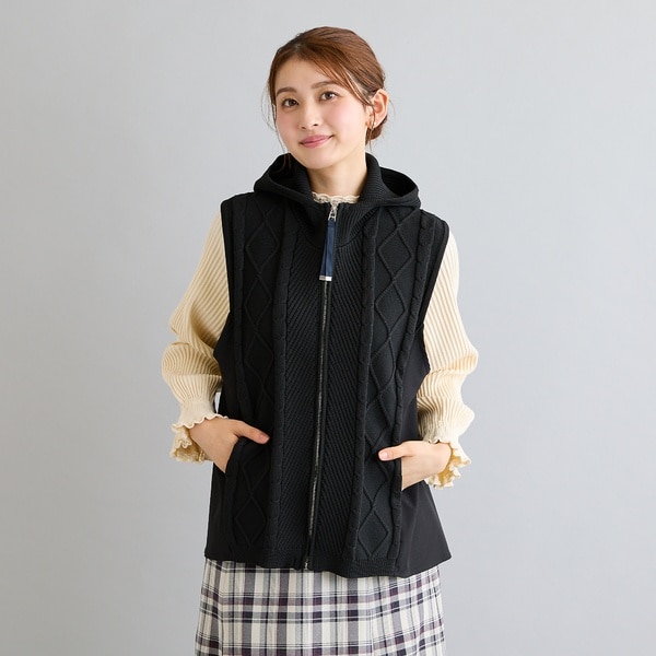 新品未使用 ローズティアラ46 フード付きジレ 2WAY UVカット 防シワ ローズティアラ(Rose Tiara) レディース ベスト・ジレ の一覧 | マルイ