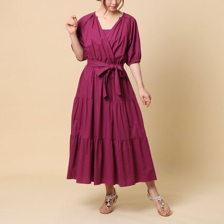 カシュクールティアードワンピース | ローズティアラ(Rose Tiara  