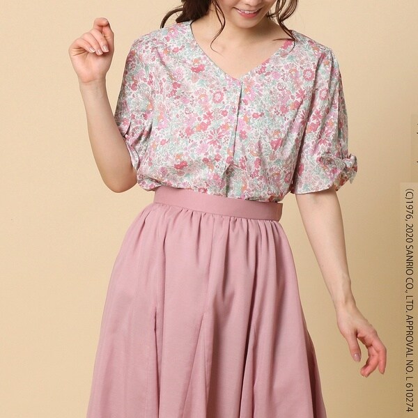 新品　Rose Tiara トップス　サンリオ　リバティコラボ　キキララ RoseTiara with LIBERTY サンリオキャラクターコラボブラウス | ローズ
