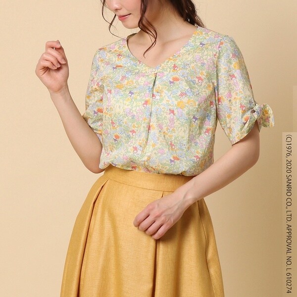 新品　Rose Tiara トップス　サンリオ　リバティコラボ　キキララ RoseTiara with LIBERTY サンリオキャラクターコラボブラウス | ローズ