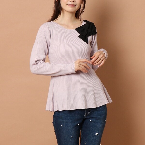 ローズティアラ デニム調パーカー ￼￼袖パール 46 【公式通販】