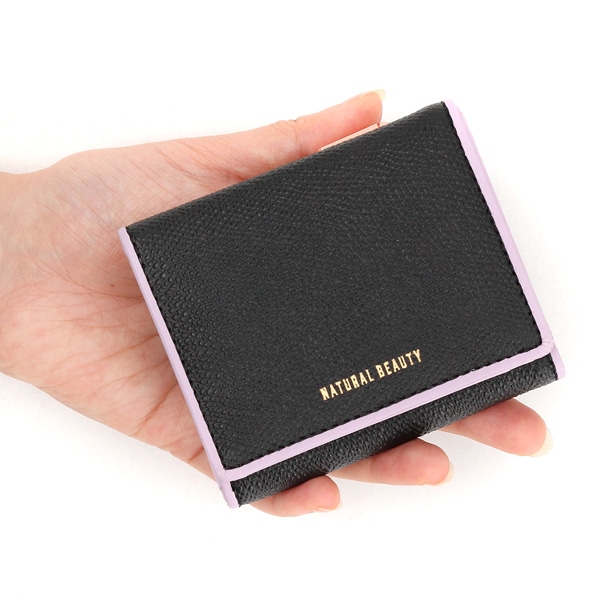 ナチュラル ビューティー】NATURAL BEAUTY グラス ガマ口二つ折り