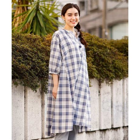 大きいサイズ チェック柄マキシワンピース エウルキューブ Eur3 Olefm ファッション通販 マルイウェブチャネル