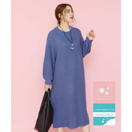 大きいサイズ カシミヤタッチニットワンピース エウルキューブ Eur3 Olelm ファッション通販 マルイウェブチャネル